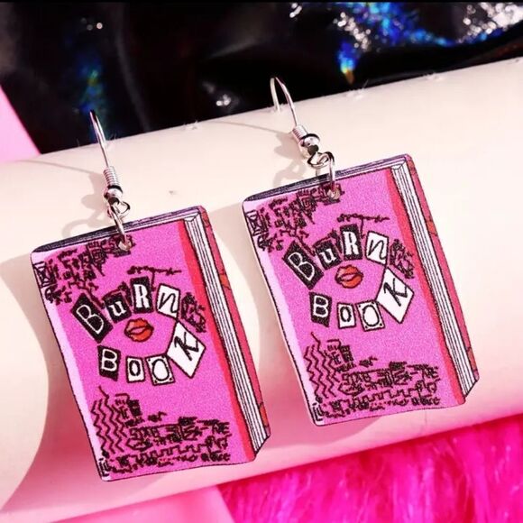 3 for $26 -  Mean Girls Burn Book Earrings - Picture 3 of 5